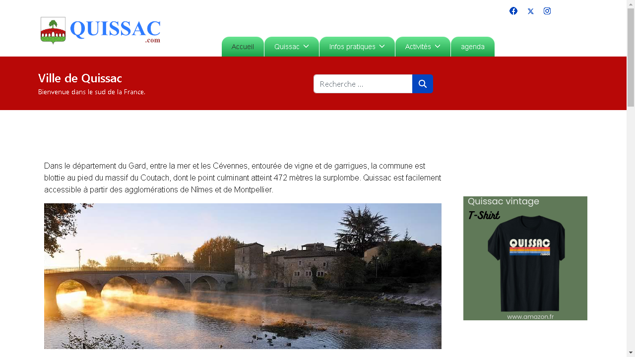 Capture d'écran de http://www.quissac.com/